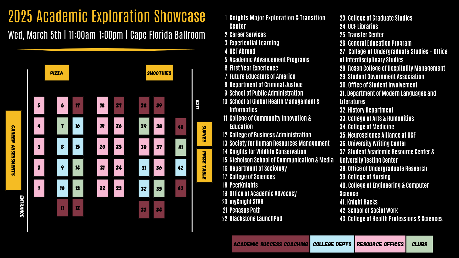 Spring Fling Showcase Map