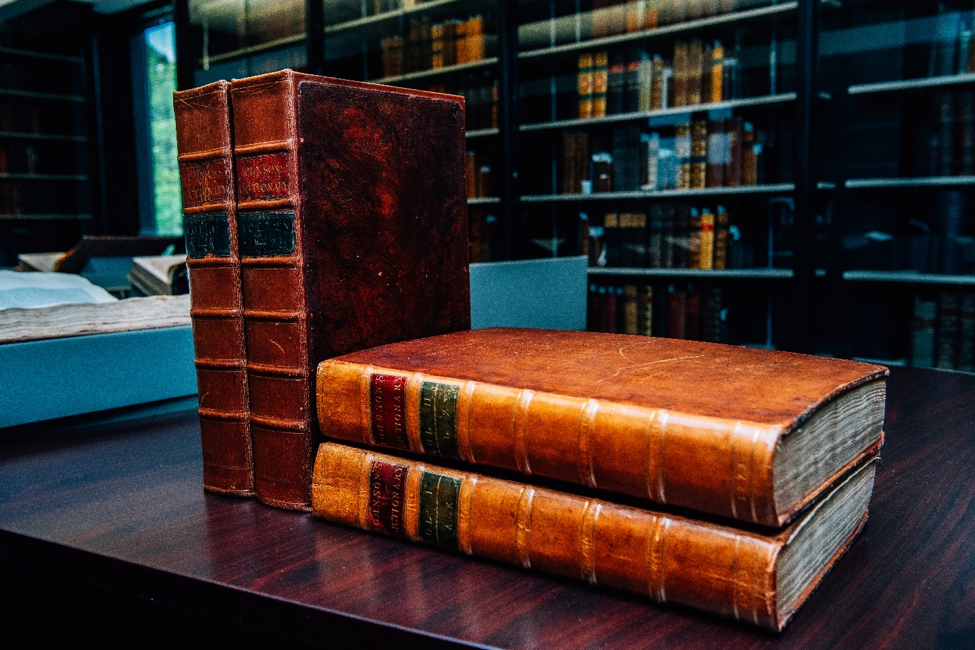 Original volumes of Johnson’s Dictionary.