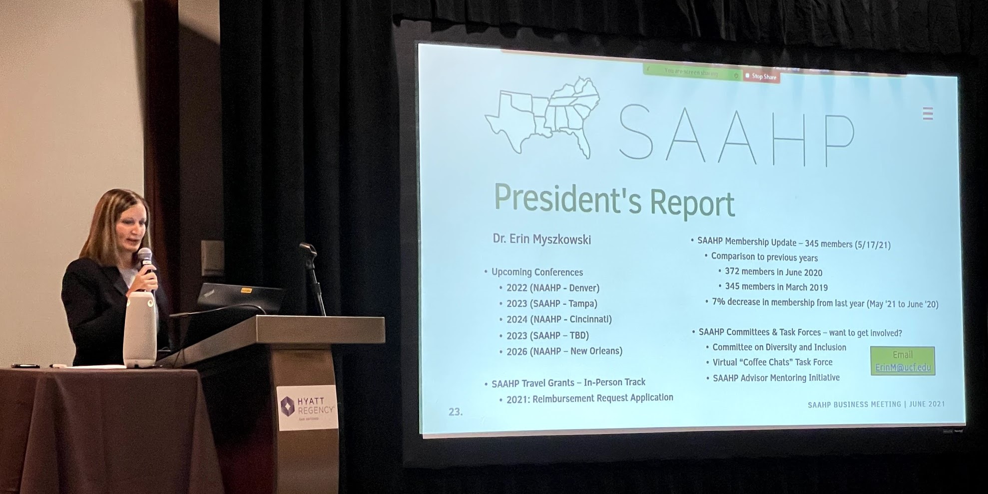 Erin Myszkowski presents at SAAHP