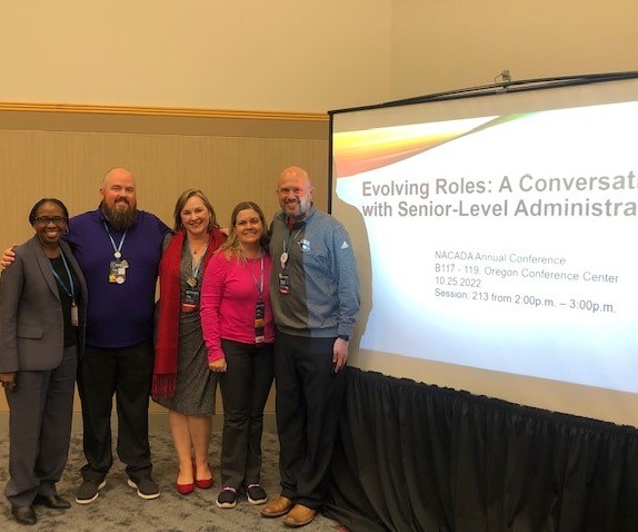 Five people presenting at the NACADA conference